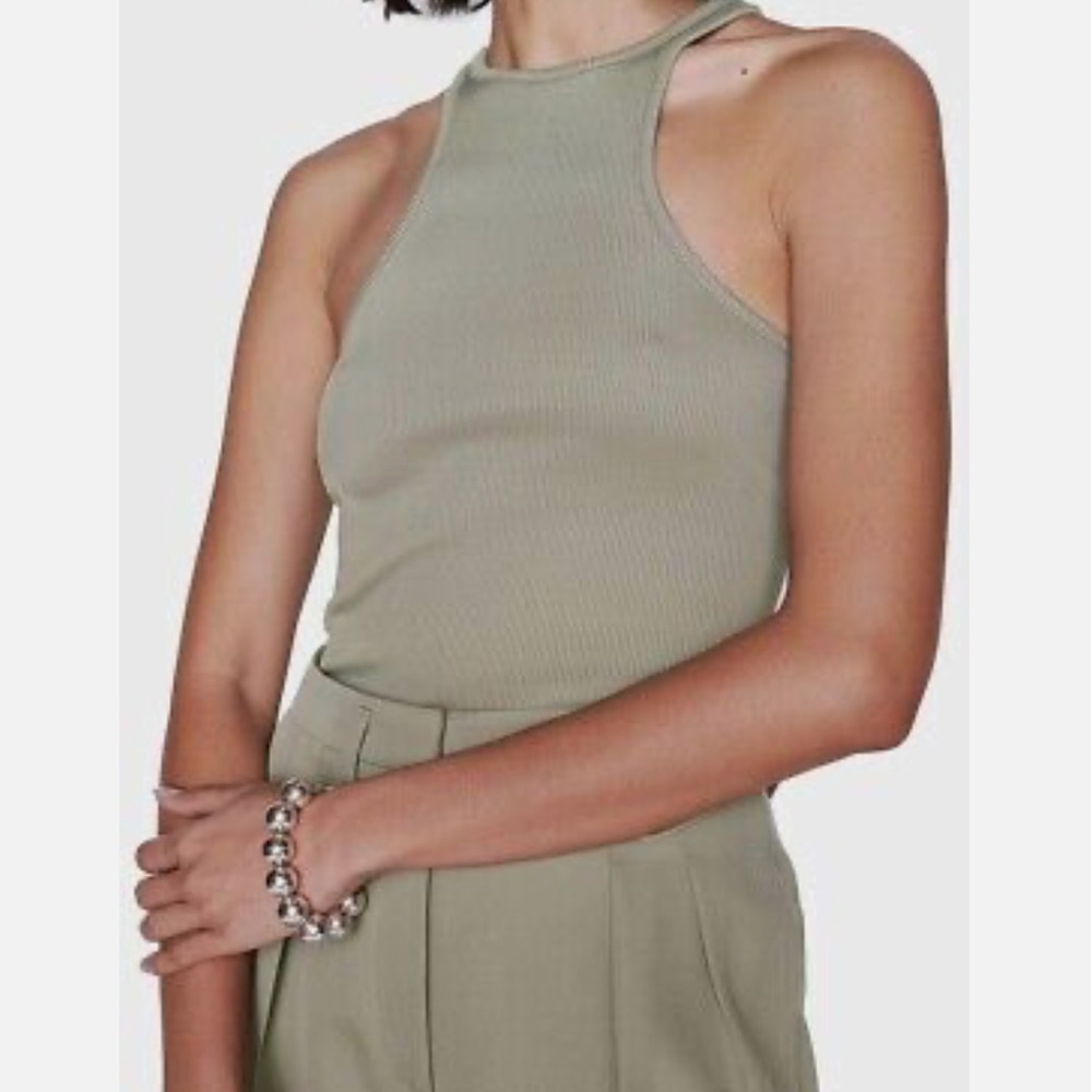 Annie Bing Morgan Tank in Green Khaki